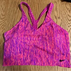 Nike Pink and Purple Bikini Top